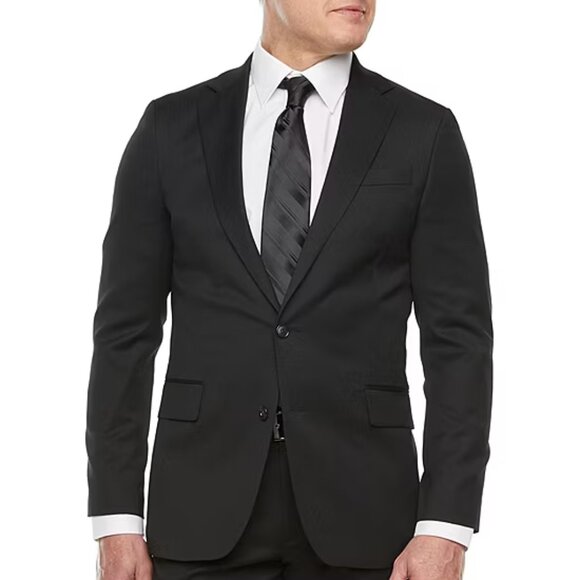 Men's Stafford Coolmax Slim Fit Suit Jacket - Black - 40 Short - NWT